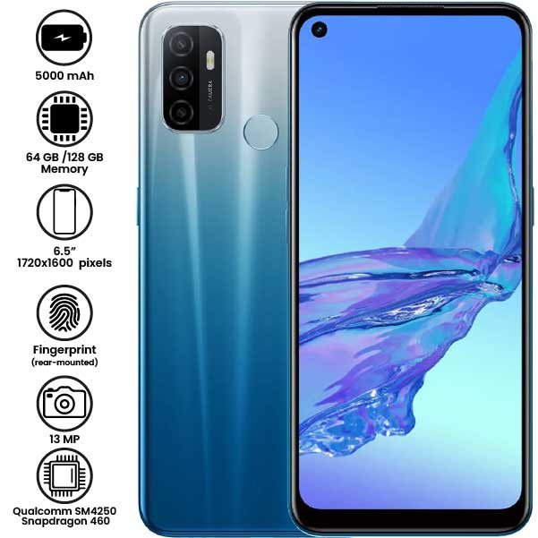 Oppo a53 smartphone, available at Mobitel UK